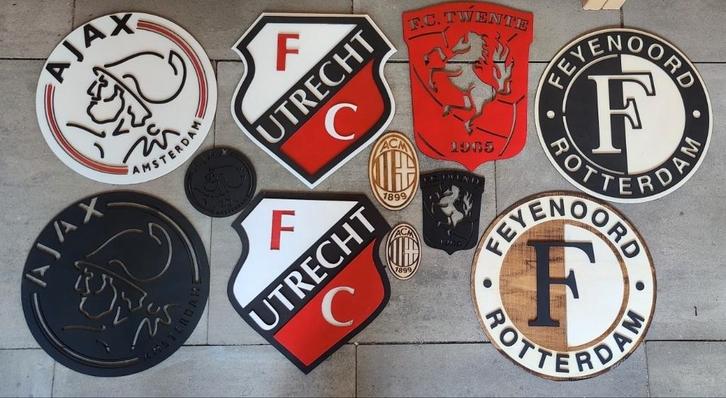 3D houten logo op maat – Naar wens gemaakt, Verzamelen, Sportartikelen en Voetbal, Nieuw, Overige typen, Overige binnenlandse clubs