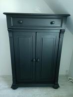 Zwart Houten Meiden Kast met Lade en Deuren, Huis en Inrichting, Kasten | Kledingkasten, Gebruikt, Grenenhout, 50 tot 100 cm, 25 tot 50 cm