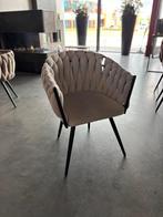 Eetkamerstoelen Gevlochten rugleuning – Velvet, Ophalen, Overige kleuren, Zo goed als nieuw, Metaal