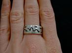 Zilveren 925 zilver matte rechte ring met slangen mt 19.25, Sieraden, Tassen en Uiterlijk, Ringen, Verzenden, 19 tot 20, Nieuw