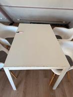 Ikea melltrop tafel wit 4:6 personen goede staat, Ophalen, 100 tot 150 cm, Wit, Eikenhout