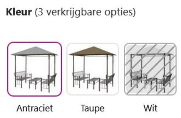Tuinpaviljoen paviljoen prieel 2 bankjes GRATIS VERZENDING!, Tuin en Terras, Partytenten, Nieuw, Paviljoen, 2 meter of meer, Minder dan 5 meter