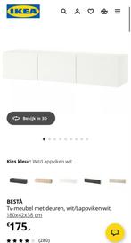BESTÅ TV-meubel wit/Lappviken wit, Huis en Inrichting, Ophalen, Zo goed als nieuw, Overige houtsoorten, 150 tot 200 cm