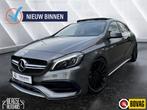 Mercedes-Benz A-klasse A45 AMG 4Matic 2018 PANO ACC 381PK, Auto's, Automaat, USB, Gebruikt, Zwart