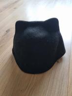 Zwart hoedje met kattenoren - Jay Jays, Ophalen of Verzenden, One size fits all, Hoed