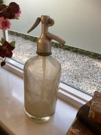 Brocante fles spuitwater, Gebruikt, Overige kleuren, Ophalen of Verzenden, Glas