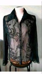 Zwart feestelijk blouse, Kleding | Dames, Blouses en Tunieken, Ophalen of Verzenden, Zo goed als nieuw, Maat 38/40 (M), Zwart