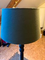 Staande lamp met groene kap, Huis en Inrichting, Lampen | Vloerlampen, Ophalen, Gebruikt, Hout, 150 tot 200 cm