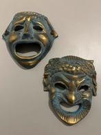 Klassieke Griekse bronzen maskers incl verz kosten, Ophalen of Verzenden