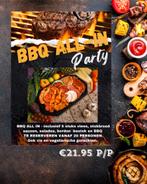 All in BBQ pakketten €21.95 Bedrijfs BBQ vanaf 20 personen, Ophalen