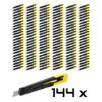 Stanley 0-10-150 Afbreekmes SM 9 mm | 144 Delige Set, Niet ingevuld, Niet ingevuld, Niet ingevuld