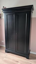 Woood brocante kledingkast Isabel zwart, Ophalen, Zo goed als nieuw, 170 cm of meer