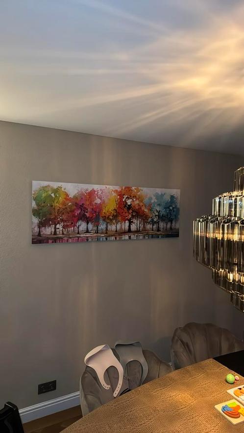 Schilderij gekleurde bomen, Antiek en Kunst, Kunst | Schilderijen | Abstract, Ophalen of Verzenden