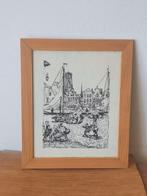 Litho Alfred Ost Mechelen Romboutskerk de Dijle Vischmarkt., Ophalen