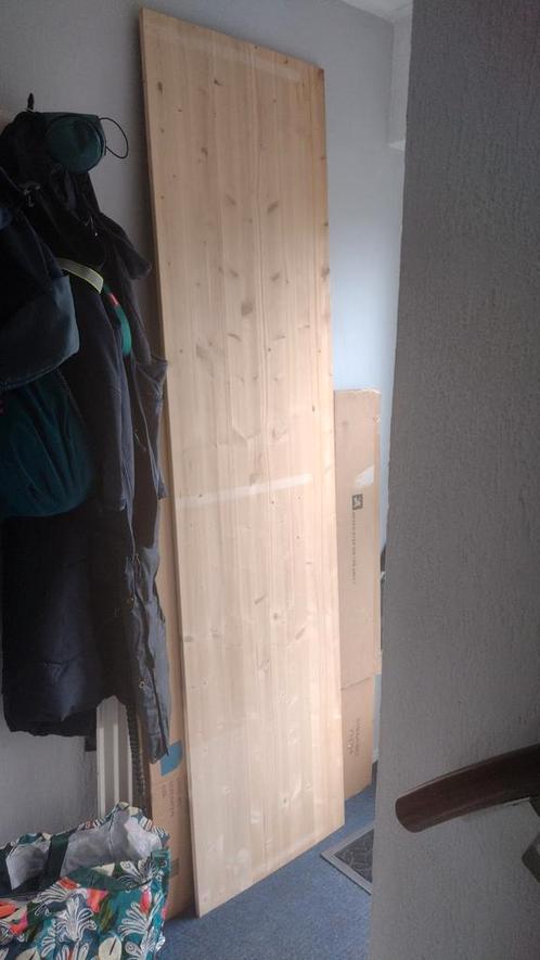 2 Grenen timmerpanelen, Huis en Inrichting, Tafelonderdelen, Gebruikt, 200 cm of meer, 50 tot 100 cm, Rechthoekig, Grenenhout
