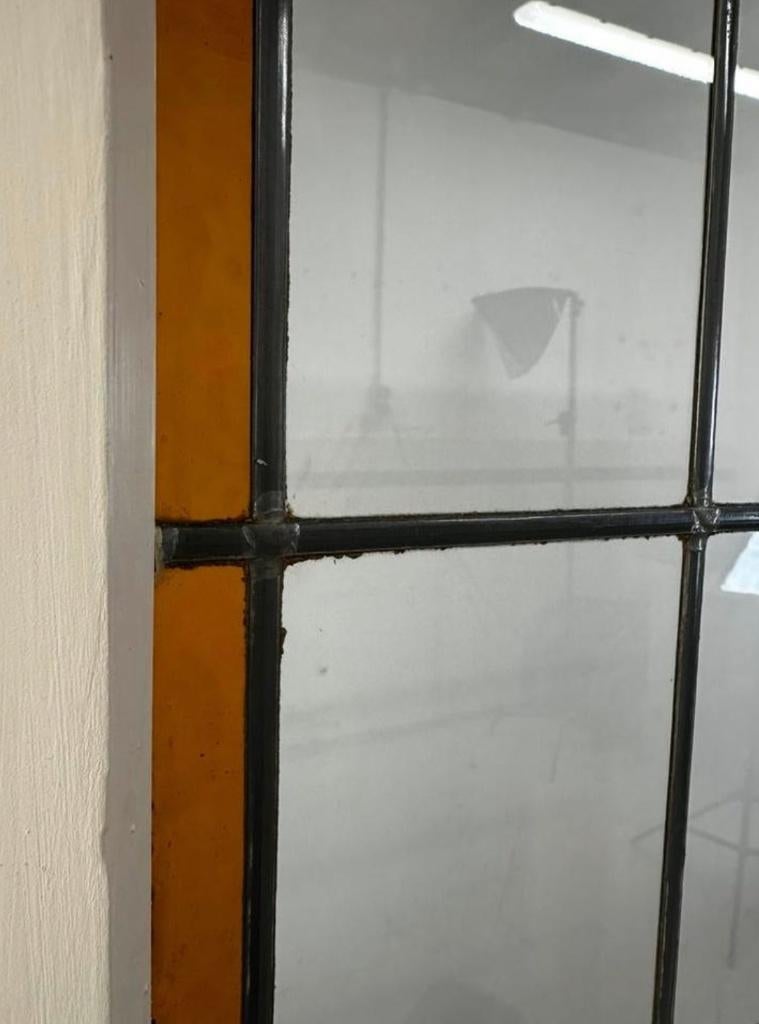 Ensuite schuifdeuren gaaf glas in lood 204 x 174, Doe-het-zelf en Verbouw, Deuren en Horren, Ophalen, 120 cm of meer, Binnendeur