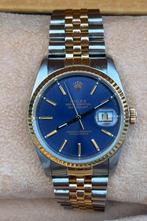 Rolex Datejust Blue dial 16233, Ophalen, Zo goed als nieuw, Goud, Rolex