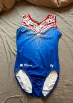 Turnpakje dutch gymnastics gk maat AS/xs/164, Sport en Fitness, Turnen, Blauw, Ophalen of Verzenden, Kindermaat 146 t/m 176, Zo goed als nieuw