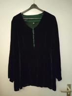 Groen Fluweel stof blouse van Senas mt 42, Maat 42/44 (L), Ophalen of Verzenden, Senas, Gedragen