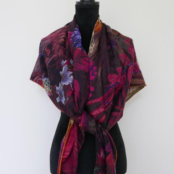 Zijde met wollen sjaal, Kleding | Dames, Mutsen, Sjaals en Handschoenen, Nieuw, Sjaal, Ophalen of Verzenden