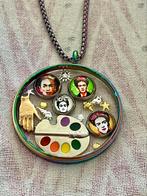 *Uniek!* Ketting+lockethanger+ floaters Frida Kahlo…, Overige kleuren, Nieuw, Ophalen of Verzenden, Overige materialen