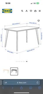 Ikea lisabo eettafel, Huis en Inrichting, 100 tot 150 cm, Ophalen of Verzenden