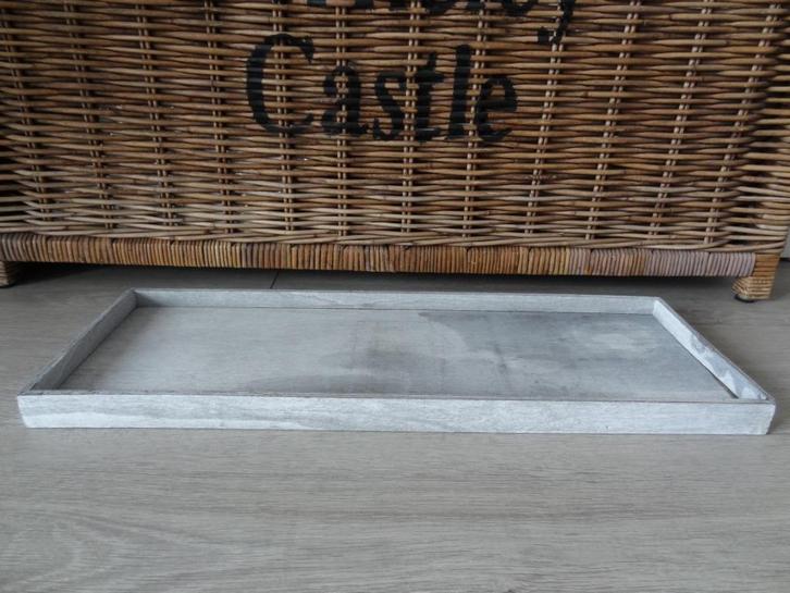 NIEUW! Grijs Houten Dienblad 58X20 CM >Snelle Verzending!<, Huis en Inrichting, Woonaccessoires | Dienbladen, Nieuw, Hout, Rechthoekig