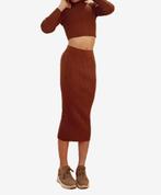 ZARA bruine ribbel corduroy rokje MEDIUM en croptop LARGE, Ophalen of Verzenden, Zo goed als nieuw, Maat 38/40 (M)