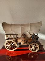 Schaalmodel conestoga huifkar handgemaakt verzamelobject, Antiek en Kunst, Ophalen of Verzenden