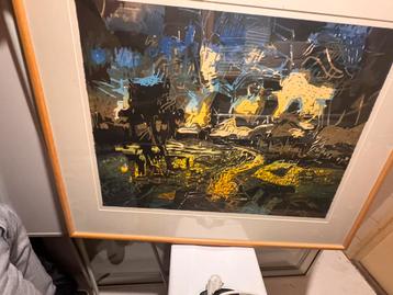 Vincent van Ojen - Landschap Houtdruk Gesigneerd beschikbaar voor biedingen