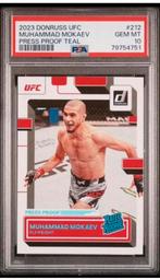 Psa-10 2023 DONRUSS UFC MUHAMMAD MOKAEV PRESS PROOF TEAL, Spelerskaart, Nieuw, Ophalen of Verzenden, H