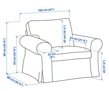 Ikea Ektorp fauteuil + hocker: groen (nieuw) - afbeelding 4