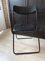 Zwarte klapstoel - zithoogte 40cm, Ophalen, Gebruikt, Zwart, Metaal