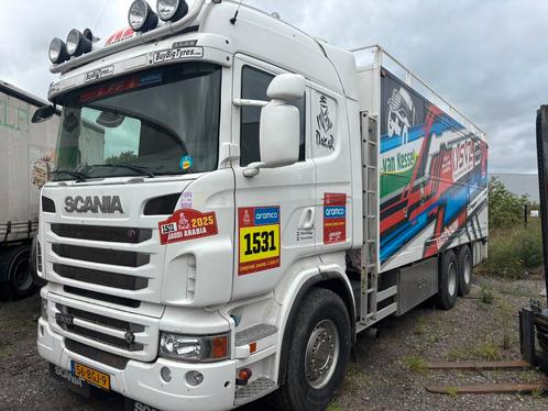 Dakar service truck Scania R500 V8 6x4, Auto's, Vrachtwagens, Particulier, Scania, Diesel, Euro 5, Handgeschakeld, Wit, Overige kleuren