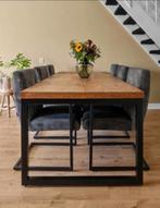 Ruime eettafel + 6 eetkamerstoelen, Ophalen, 200 cm of meer, 50 tot 100 cm, Zo goed als nieuw