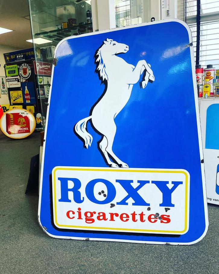 Oude Roxy Cigarettes Emaille Reclamebord, Antiek en Kunst, Antiek | Emaille, Ophalen