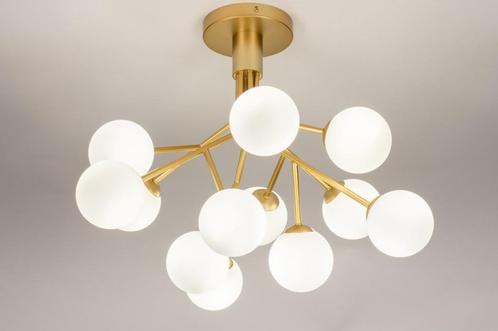 plafondlamp 56 cm goud opaal bol of zwart keuken vide lamp, Huis en Inrichting, Lampen | Plafondlampen, Nieuw, Ophalen of Verzenden