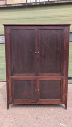 Massief houten ouderwetse TV kast / bureau, Huis en Inrichting, Ophalen, Gebruikt, 100 tot 150 cm, Eikenhout