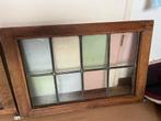 Antieke Glas-in-Lood Ramen (2x) - Pastel, Doe-het-zelf en Verbouw, Glas en Ramen, Ophalen, Gevelraam of Ruit, Gebruikt, Minder dan 80 cm