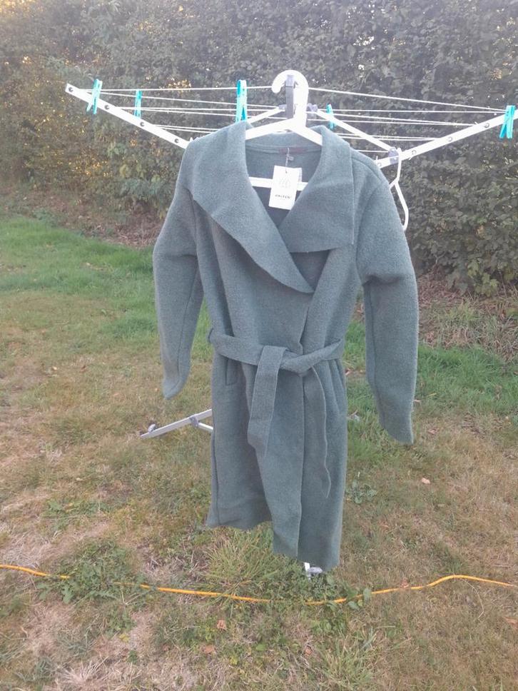 Nieuwe biologische wollen jas volwassen vrouw maat S Halfen., Kleding | Dames, Jassen | Winter, Nieuw, Maat 36 (S), Groen, Ophalen of Verzenden