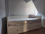 Bedbank Ikea Hemnes, Huis en Inrichting, Slaapkamer | Bedden, Ophalen, Wit, Zo goed als nieuw, 80 cm