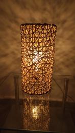 Mooie touw gevlochten lamp 35 cm hoog, 17 cm diameter, Ophalen, Zo goed als nieuw, Overige materialen, Minder dan 50 cm