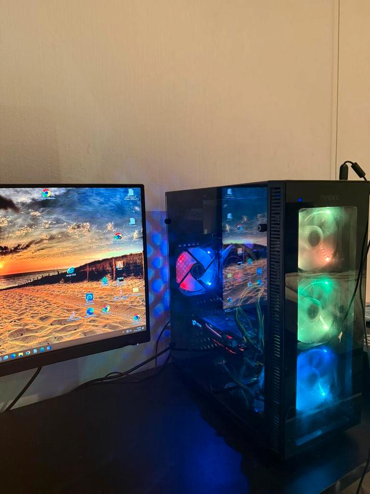 Gaming pc, Computers en Software, Desktop Pc's, Gebruikt, Met videokaart, Met monitor, Gaming, Ophalen of Verzenden