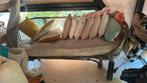 Rieten bankje met matras, Ophalen, Gebruikt, Rotan