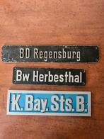 3 Aluminium Platen - Trein/Tram/Metro Borden, Ophalen of Verzenden