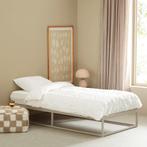 Metalen bed Dean taupe 90x200cm Nieuwstaat ophalen DENHELDER, Huis en Inrichting, Ophalen, 90 cm, Nieuw, 200 cm