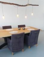 GRATIS! 4 prima stoelen. Wegens verandering., Huis en Inrichting, Stoelen, Ophalen, Hout, Gebruikt, Vier