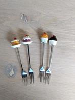 Leuke Gebaksvorkjes Set Blond Amsterdam, Ophalen of Verzenden, Gebruikt, Kunststof, Los bestek