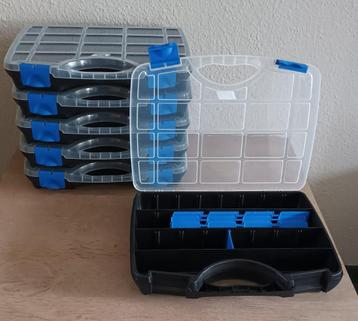6 Nieuwe SORTEERKOFFERS  afmeting: 312 x 238 x 51 mm Zwart beschikbaar voor biedingen