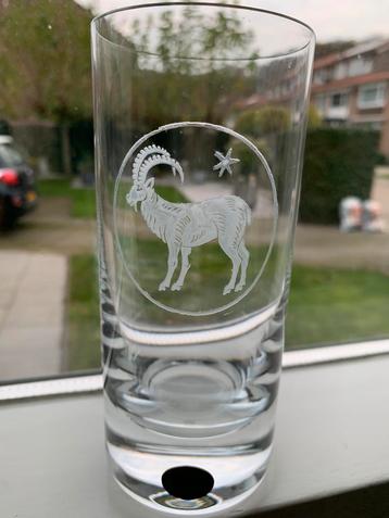 Kristallen glas MOSER met geslepen sterrenbeeld STEENBOK beschikbaar voor biedingen